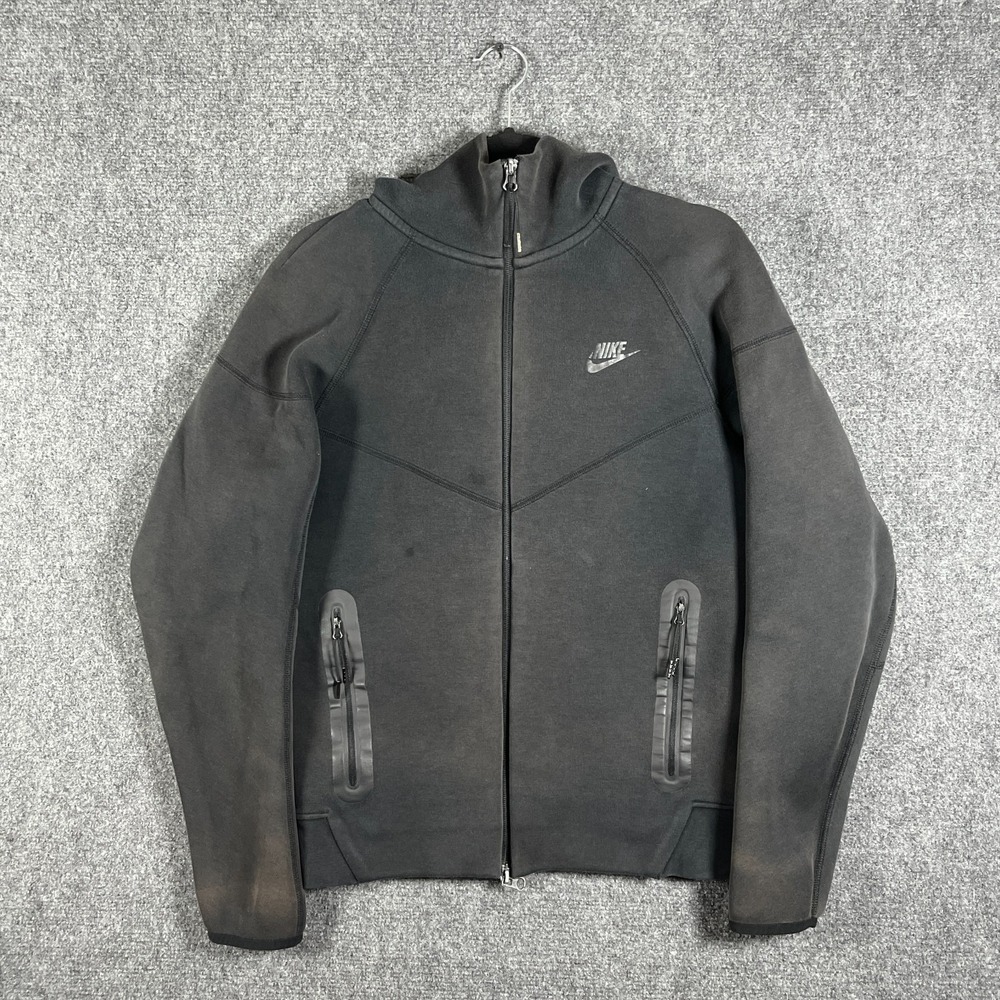 Nike Sportswear Tech Fleece Full-Zip Hoodie Faded Black Mens Size Small #2589